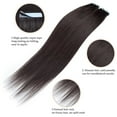 thumbnail image 3 of Benehair 20pcs or 40pcs Thick Tape In 100% Real Human Hair Extensions Super Glue Straight Hair 12"-24" Black, 3 of 13