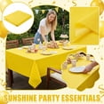 thumbnail image 4 of Yellow Party Supplies Set, 98 Pieces Heavy Duty Disposable Paper Plates Cups Napkins and Tablecloth for Summer Sunshine Picnic Birthday Party Decorations, Serves 24, h, 4 of 5