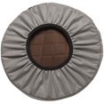 thumbnail image 4 of 2PC 14in Stool Cover Round Bar Stool Cover Waterproof Faux Leather Stool Slipcover Anti-Slip Round Seat Cover Coffee, 4 of 5