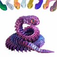 thumbnail image 1 of Juguete impreso en 3D con forma de serpiente articulada, junta flexible, de resina, 60 cm, 1 of 7