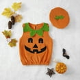thumbnail image 5 of Toddler Girl Boy Halloween Pumpkin Costume Fancy Clothes Sleeveless Outfits Hat 18-24 Months, 5 of 11