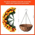 thumbnail image 2 of Artificial Hanging Flowers with 12" Basket for Outdoor Decor, Fake Hydrangea UV Resistant Arrangements in Pot Planter Spring Summer Decor for Indoor Porch Garden Yard(OrangeYellow), 2 of 6
