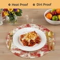 thumbnail image 4 of Red Ombre Round 15 Inch Placemats Set of 6, Gradient Abstract Art Vintage HeatResistant Non Slip Place Mats for Dining Table, Wipeable Braided Kitchen Table Mats for Housewarming, 4 of 9