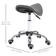 thumbnail image 2 of Tabouret de Selle Réglable Hydraulique Roulant Tabouret de Salon de Beauté Ergonomique en Cuir PU Rond Gris, 2 of 6