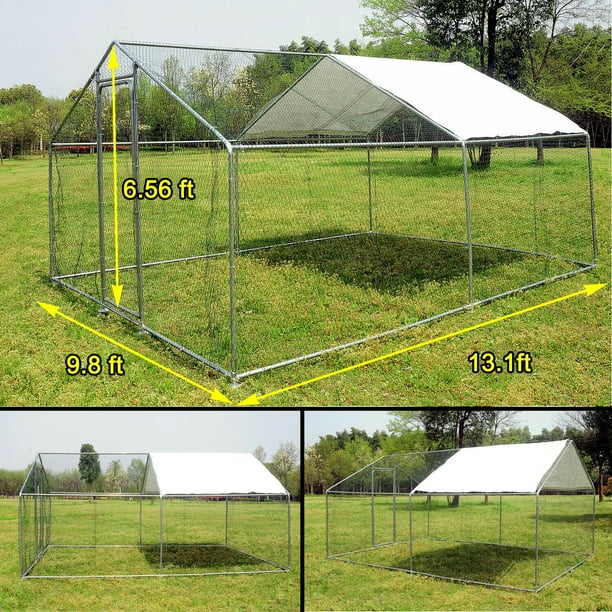 Walnest 13x10 ft Walk in Coop Chicken Run Backyard Hen House Poultry
