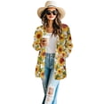 thumbnail image 2 of SCRAWLGOD Sunflower Cardigan Jackets for Women Dressy Sweaters for Women Trendy Clothes Size S Long Sleeve Ladies Cardigan Jacket Soft Sweater Coat with Pockets for Party, 2 of 7