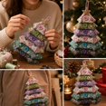 thumbnail image 6 of DIY Sewing Kit for Layered Fabric Christmas Tree Ornament, Vintage Quilt‑Style Handmade Hanging Decoration, Beginner Friendly Holiday Craft Gift for Home Xmas Tree Decor, 8 Inch, 6 of 8