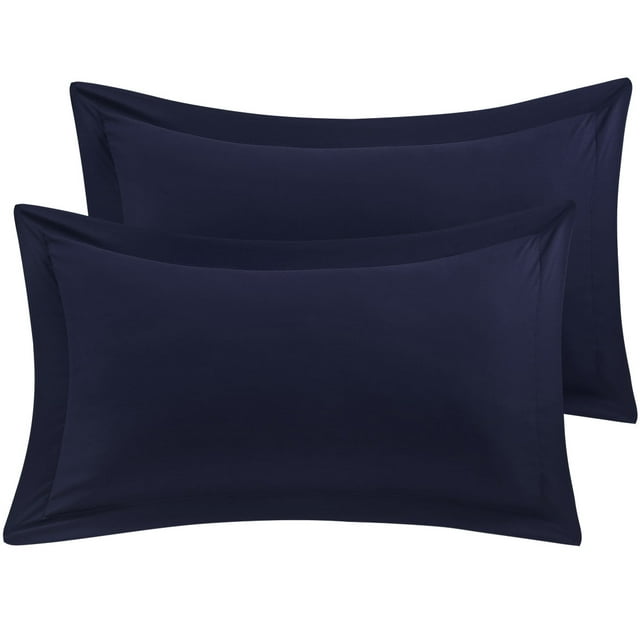 Unique Bargains Taies d'Oreiller Douces 1800 Microfibre Sans Fermeture Éclair 2 Pcs