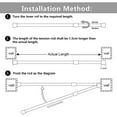 thumbnail image 7 of 2pcs Spring Tension Curtain Rod, 15.7-28 Inches Adjustable Expandable Pressure White Curtain Tension Rods For Kitchen, Bathroom, Window, Home, 7 of 7