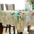 thumbnail image 3 of SKYSONIC Starfish Seashell Summer Beach Tablecloth Durable Rectangle Tablecloths Waterproof Square Table Cloth Stain Resistant Table Cover for Outdoor Picnic Restaurant Home Decoration 60 x 60 Inch, 3 of 7