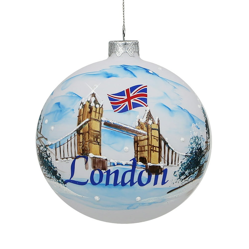 London Christmas Ornament Glass Ball