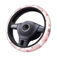 thumbnail image 5 of YFYANG Universal Elastic Pink Heart Texture Car Steering Wheel Cover, Non-Slip Sweat Absorbent, 5 of 8