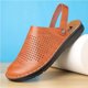 thumbnail image 2 of Xishao Sandalias para Hombres Tallas Grandes Sandalias de Cuero con Punta Abierta Sandalias de Playa de Verano Zapatos con Agujeros Zapatillas Casuales Sandalias de Pescador Xishao ropa, 2 of 2