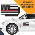 thumbnail image 7 of Magnet Me Up Thin Red Line American Flag Vinyl Magnet Decal, 5x8 In, Black, Red, and White, 7 of 7
