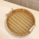 thumbnail image 1 of Bandeja tejida para servir, cesta de frutas, redonda, para decoración del hogar, cesta de pan multifuncional, cesta para servir pan para restaurante, M, 1 of 8