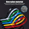 thumbnail image 4 of OIUR 100Pcs Self-Locking Nylon Cable Ties Adjustable Multi-Purpose Wire Strap Home Office Workshop Indoor Outdoor Heavy Duty Zip Tie Wrap, 4 of 7