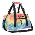 thumbnail image 3 of Qzaxky Custom Dance Bag Gym Bag Personalized Duffle Bag Large Dance Bag for Girls with Name Overnight Bag Shining Rainbow, 3 of 7