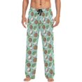 thumbnail image 2 of FREEAMG Coconut Pajama Pants for Men, Men's Separate Bottoms, Pure Cotton Comfortable Lounge Pants for Men（289）, 2 of 7
