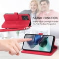thumbnail image 5 of Dteck for Motorola Moto G 5G 2023 Wallet Pocket Case, Luxury PU Leather Wrist Strap Zipper Flip Case with Credit Card Holder Magnetic Closure Kickstand Shockproof Protective Cover,Red, 5 of 6