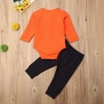 thumbnail image 4 of Inevnen Baby Boy My First Thanksgiving Baby Outfit Infant Romper Coat Pants 3PCS Turkey Clothes Set, 4 of 8