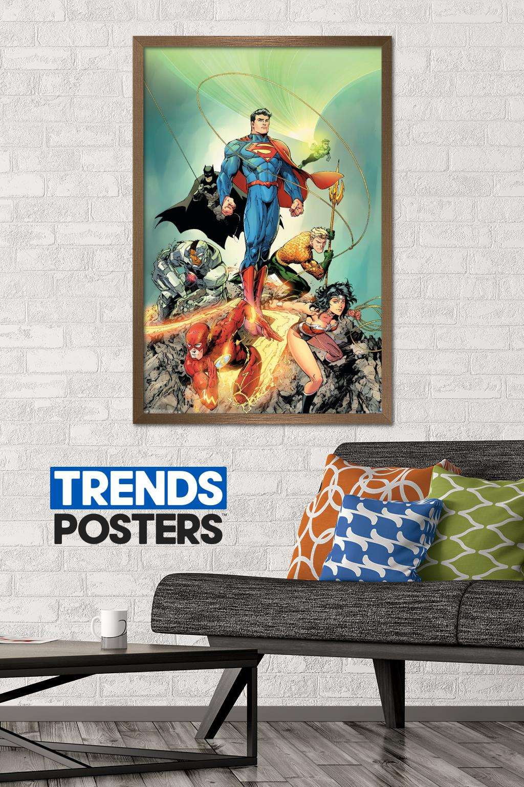 DC Comics - Justice League of America - Unite Wall Poster, 22.375" x 34", Framed