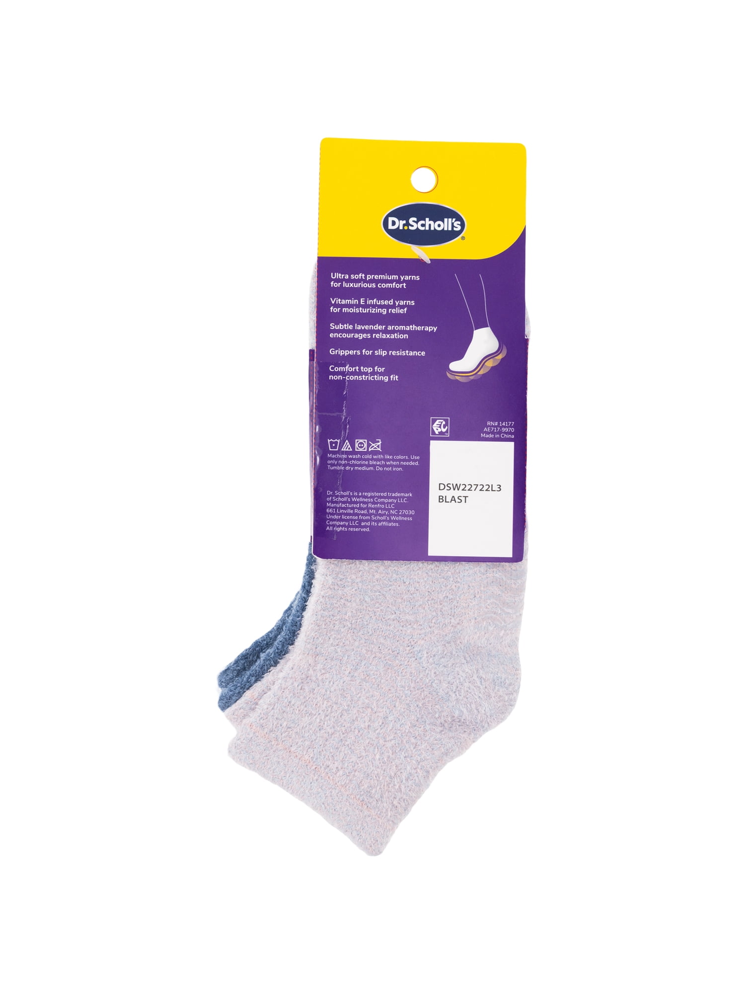 Dr. Scholl's Women's Lowcut Spa Gripper Socks, 3 Pack, Size 4-10