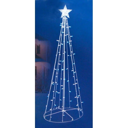 5 blue white led lighted outdoor twinkling christmas tree yard art decoration - Outdoor Metal Christmas Trees 5 blue white led lighted outdoor twinkling christmas tree yard art decoration - Outdoor Metal Christmas Trees