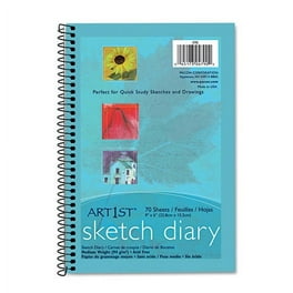 Art1st Sketch Diary, 64 lb Text Paper Stock, Blue Cover, (70) 9 x 6 Sheets Art1st Sketch Diary, 64 lb Text Paper Stock, Blue Cover, (70) 9 x 6 Sheets