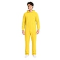 thumbnail image 5 of ZHOGXU Hooded Jumpsuits Unisex Zipper Front Bodysuit Cozy Lightweight Hoodie Rompers Nightwear,Yellow,XXXL, 5 of 8