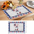 thumbnail image 6 of Independence Day Placemats Set of 12, America Gonme Rustic Wood Plaid Non-Slip Place Mats Washable Table Mats for Kitchen Dining Table Decorations Indoor/Outdoor, 6 of 9