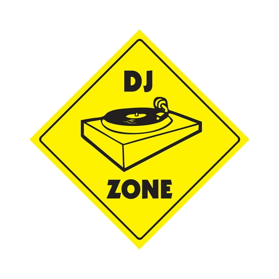 SignMission X-14-DJ 14 x 14 in. DJ Crossing Zone Xing Sign