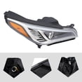 thumbnail image 2 of YIYIBYUS Right Passenger Side Headlight for 2015 2016 2017 Sonata, Halogen Right Headlamp Replacement, 2 of 12