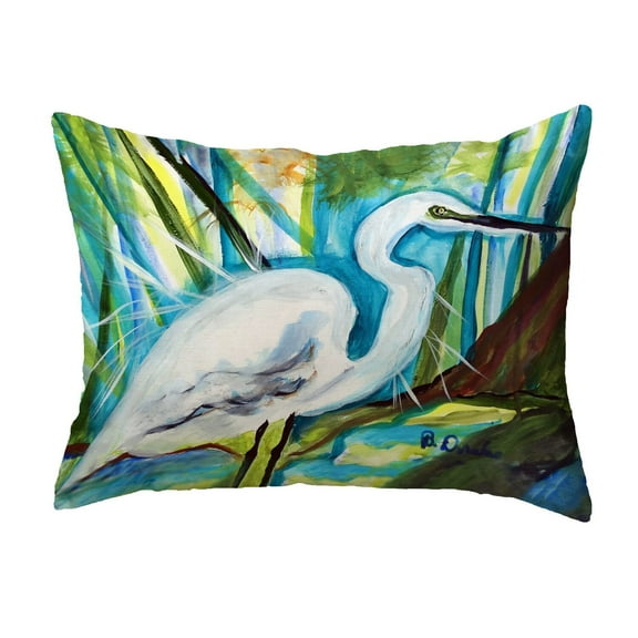 Betsy Drake Interiors NC1416 16 x 20 in. Great Egret No Cord Pillow