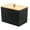 Black, variant on YIEMEEN Elegant Sturdy Wood Lid Bathroom Organizers for Cotton Covers Qtips Makeup Pads and Hair Bands Storage Solution