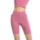 thumbnail image 3 of Gibobby Shorts Gym Mujer Pantalones de Yoga ajustados de cintura alta para mujer, pantalones de para levantamiento de glúteos, secado rápido, para correr, Fitness, Color sólid(Rosa, XL), 3 of 5