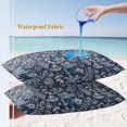 thumbnail image 4 of Lumbar Pillow Covers 20x12 Inch Set of 2, Dandelion Waterproof Outdoor Pillow Covers, Navy Blue Flowers Modern Minimalist Spring Decorative Cushion Pillowcases for Couch, Sofa, Bed, Garden, Patio, 4 of 9