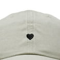 thumbnail image 2 of Dalix Heart Embroidered Cotton Summer Outdoor Baseball Cap Dad Hat Womens in Washed Stone White, 2 of 5