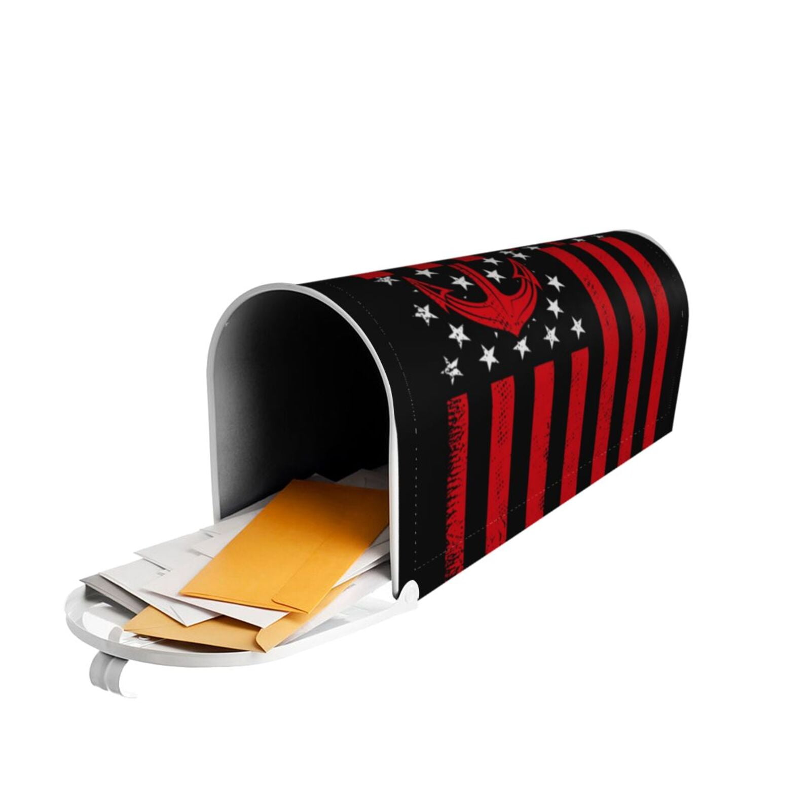 Picia Nautical American Flag Magnetic Mailbox Cover Standard Size-21x18 in