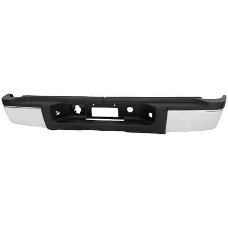 Step Bumper Compatible with CHEVROLET SILVERADO/SIERRA 2500 HD/3500 HD 2007-2010 Assembly Chrome Steel Fleetside
