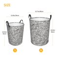 thumbnail image 4 of KLL Silver Glitter Waterproof Foldable Laundry Hamper Bucket with Handles for Storage Bin,Kids Room,Home Organizer (Medium ), 4 of 7