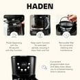 thumbnail image 3 of Open Box Haden Heritage 12 Cup Retro Coffee Maker Machine, Black/Chrome, 3 of 9