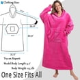 thumbnail image 5 of REDESS Oversized Wearable Blanket Hoodie Sweatshirt for Adults Women Men-Rose Red, 5 of 8