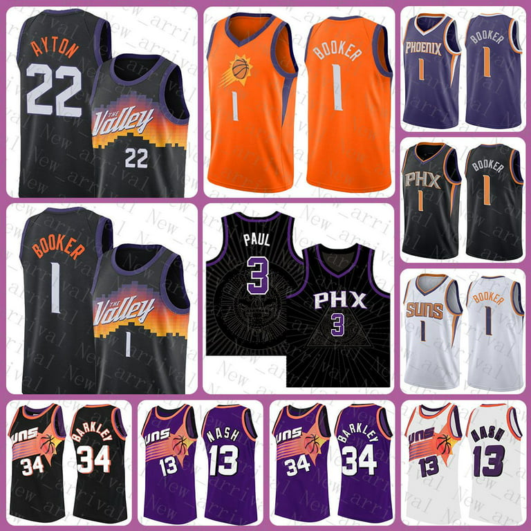 NBA_ Phoenix''Suns''Men Basketball Jersey 1 3 13 34 22 Gold Devin