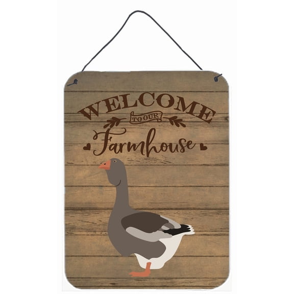 Caroline's Treasures CK6841DS1216 Toulouse Goose Welcome Wall or Door Hanging Prints, 12x16, multicolor