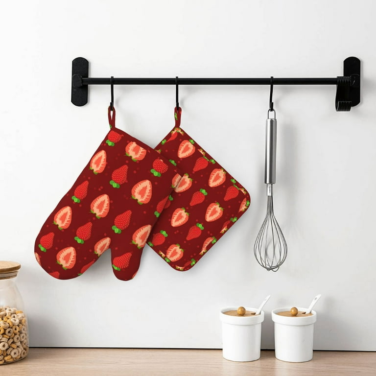 Zulay Kitchen Silicone Oven Mitts - Red, 2 - Harris Teeter