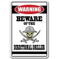 thumbnail image 1 of SignMission 8" X 12" Plastic Sign, Beware Directional Driller, 1 of 5