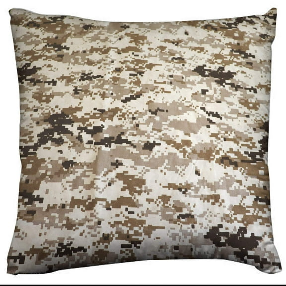 Cotton Pixel Desert Camouflage Print Decorative Throw Pillow/Sham Cushion Cover