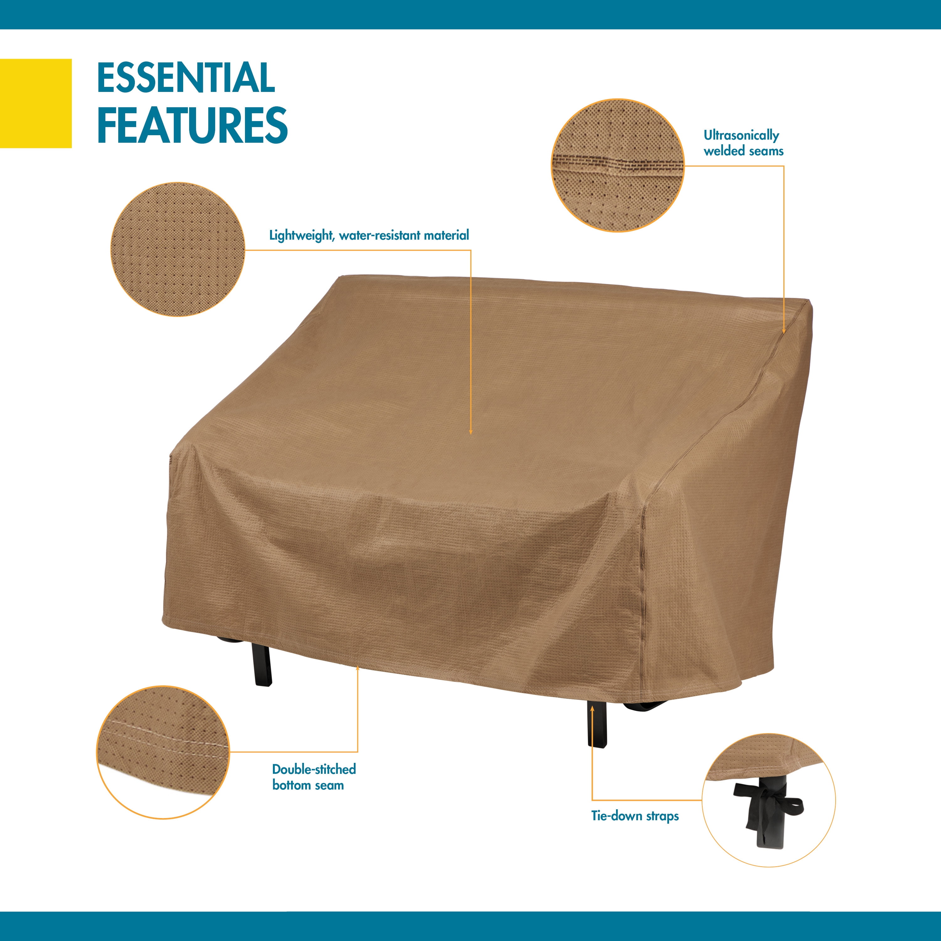 Duck Covers Essential Water-Resistant 51 Inch Bench Cover