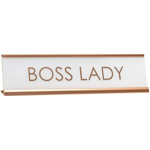All Quality Boss Lady Rose Gold Novelty Desk Sign