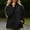 Black, variant on Women's Solid Color Zip Up Hooded Windbreaker Waterproof Packable Outdoor Shell Adjustable Hood Multi Bright Hues for Mountain Hiking Rainy Camping Trips Pink L